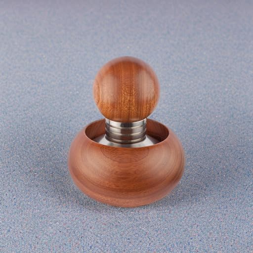 Metallurgica Motta 58 mm Stainless Steel Espresso Coffee Tamper with Wooden Holder - Image 2