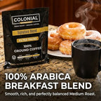 Colonial Coffee Ground Coffee Filter Portion Packs, 2 Ounce (Pack of 40), 100% Arabica Breakfast Blend Medium Roast, Gourmet Bulk Packets for 10-12 Cup Drip Maker - Image 4