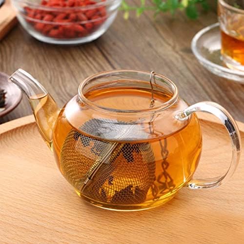"2 Pack Stainless Steel Tea Strainer - Fine Mesh Tea Ball Infuser with Extended Chain Hook, Loose Leaf Tea Filter for Teapots, Cups & Mugs, Spices & Seasonings"(3 Pack) - Image 4