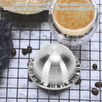 Stainless Steel Refillable Coffee Capsule, Reusable Pod for VertuoPlus to Reduce Waste, Complete Kit with Brush, Spoon and Rubber Rings (150ML) - Image 3