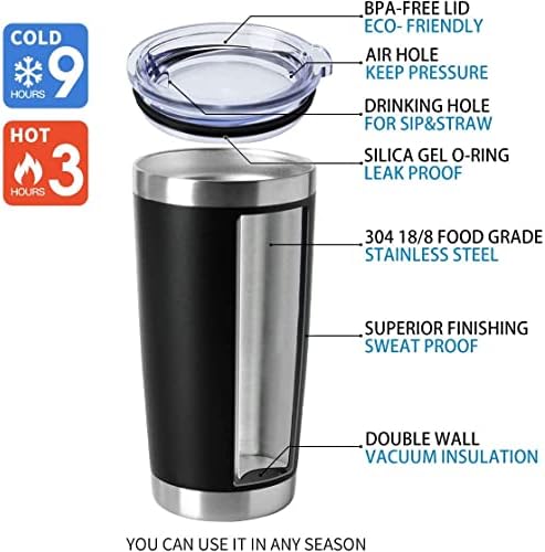 HASLE OUTFITTERS 20oz Tumblers Stainless Steel Mugs with Lid Double Wall Vacuum Insulated Coffee Cups for Cold & Hot Drinks (20oz-Mix, 12 Pack) - Image 4