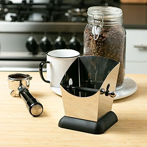RSVP International Espresso Coffee Kitchen Tool Home and Commercial Use, Knock Box, Stainless Steel - Image 4