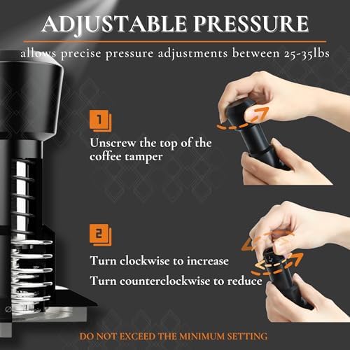 Vandroop 53.35mm Calibrated Espresso Tamper Self Leveling Coffee Tool - Image 4