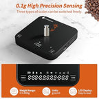 2 Pcs Espresso Cups & Rechargeable Mini Coffee Scale with Timer,3.4OZ/100ML Sliver Stainless Steel Espresso Shots Cup with Handle & 2kg/0.1g Black Coffee Scales - Image 7