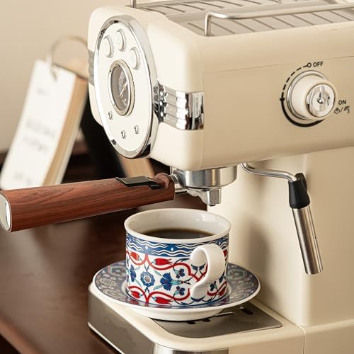 Ceramic Coffee Mug with Saucer 8 OZ Turkish Coffee Cups Set - Image 5