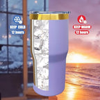 20 oz Tumbler Bulk Stainless Steel Tumblers with Lids and Straws Lilac - Image 4