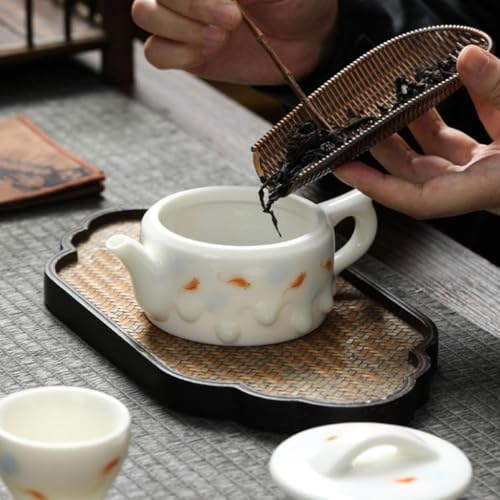 Tea Kettle Home High-end White Porcelain Teapot Creative Hand-painted Kung Fu Tea Set Teapot Ceramic Tea Infuser - Image 7