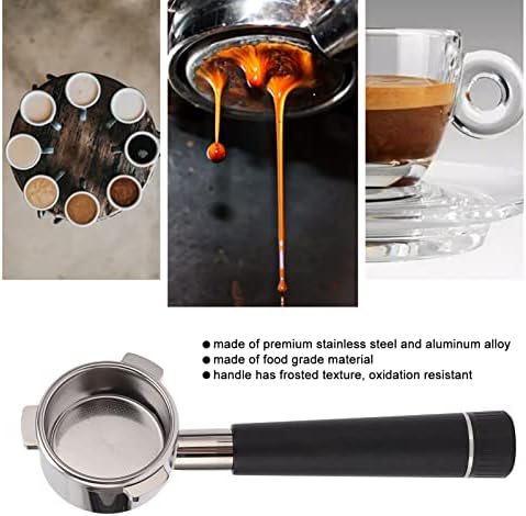 Bottomless Portafilter, 54mm, 3 Ears, Stainless Steel (Black) - Image 3