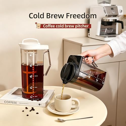 AEMEGO 67oz Cold Brew Coffee Maker Pitcher, 2L Heat Resistant Iced Tea - Image 2