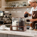 Danmu Coffee Bean Storage 45 oz with Bamboo Shelf,Coffee Canister 2 Pack - Image 5
