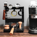 Espresso Tamper Station, 9.1X5.8X11.5in Iron Coffee Tools Holder with Anti Slip Silicone Mat, Hammer Hanger Storage Rack for Home, Kitchen, Coffee Shop, Office (for 58mm Coffee Handles) - Image 7