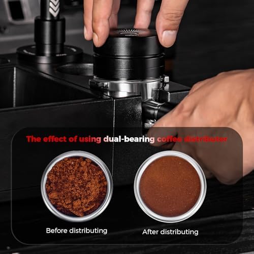 IKAPE 58.35MM Espresso Coffee Distributor, Coffee Dual-Bearing & High-Speed Distribution Tools, Adaptive Height Coffee Distributor Leveler for Over 58mm Portafilters - Image 5