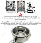 Bottomless Naked 58mm Premium Solid Stainless-Steel Handle & Body Espresso Portafilter & 18g Filter Basket Fits E61 ECM, Rocket, Bezzera, Lelit, Profitec, Expobar, Flair 58 - Image 5