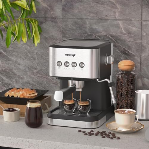 Espresso Machine, 20 Bar Professional Espresso Maker with Milk Frother Steam Wand, Coffee Espresso Machine for Cappuccino, Latte, Espresso Machines for Home, 50oz Removable Water Tank - Image 2