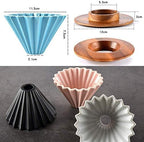Pour Over Dripper, Espresso Coffee Filter Cup, Ceramic Pour Over Coffee Machine With Wooden Stand, Coffee Accessories, - Image 2