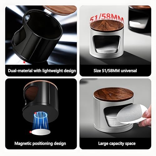 Espresso Coffee Filter Holder with Lid Compatible with 51mm/53mm/54mm/58mm - Image 7