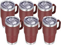 VEGOND 20 oz Insulated Travel Coffee Mugs Set of 6, Wine Red by VEGOND