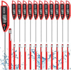 Copkim 12 Set Digital Food Thermometer Long Probe Instant,Red by Copkim