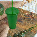 YOUKE OLA 72 Pack Glitter Plastic Cups with Lid and Straw, 24 oz Bulk Reusable Cup for Coffee Cup for Adult Birthday Party (Mix Color) - Image 7