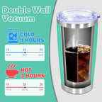20oz Tumbler Stainless Steel Tumbler Coffee Tumbler with Lid Light Blue, 4P - Image 5