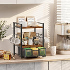 Plaviya 3-Tier Tea Bag Organizer with Drawer for Countertop - Image 2