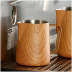 Gravy Boat 300/600ml Graining Stainless Steel Frothing Pitcher Pull Flower Cup Espresso Coffee Jug Milk Frothers Mug Coffee Tools Sauce Jug (Size : 300ml) - Image 3