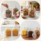 Suclain 2 Pack Acrylic Cookie Candy Jar with Lid, 1 Gallon - Image 6