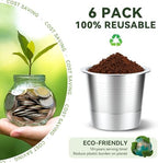 6 Pack Reusable K Cups Coffee Pods for Keurig 1.0: Stainless Steel Refillable K Cup - Reusable Coffee Filter for Keurig 1.0 Coffee Maker, Permanent, Eco-Friendly, Innovative Design - Image 6