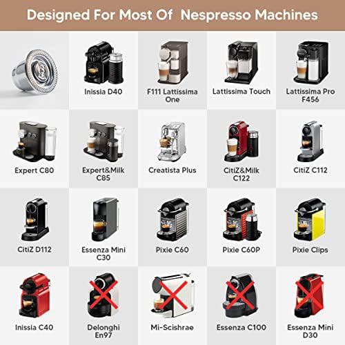 Stainless Steel N espresso Reusable Pods Fit For Nes presso OriginalLine, Metal Refillable Espresso Coffee Filter Pods For Nescafe Original Brewers, 2 Capsules With A Tamper - Image 2