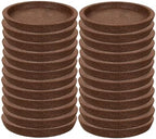 24pcs Round Cork Coaster Set - Absorbent & Heat-Insulation, Raised Edge, by Unknown