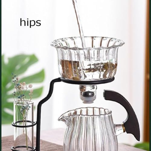 Glass Tea Set for Adults | Semi-Automatic Teapot with Loose Tea Infuser | 3-in-1 Tea Maker for Home & Office | Lazy Person's Tea Brewing Artifact - Image 5