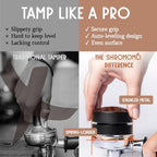 53.3mm Espresso Tamper, Fits 53.3-54mm Portafilter Baskets, Compatible with Breville Portafilters, Spring Loaded Palm Tamper, Auto-leveling Spring-loaded Tamper, Stainless Steel Ripple Base - Image 3