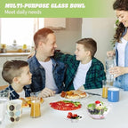 Glass Cereal Bowl with Handle and Lid - Clear Small Soup, Yogurt, Oatmeal Breakfast Bowl - Microwave Safe Glassware for Dessert, Pasta, Rice - 600ml Capacity-Set of 1pc - Image 5