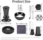 9 Pcs 58mm Espresso Accessories Kit, Spring Loaded Calibrated Tamper,mat，WDT Tool，Dosing Funnel，Puck Screen kit，Basket Removal Tool ，Cleaning ClothSet,Fits 58mm Espresso Coffee Machines(58MM) - Image 3