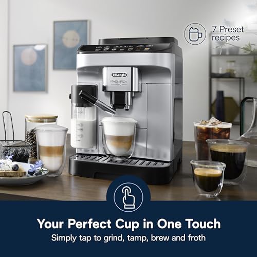 De'Longhi Magnifica Evo Automatic Espresso Machine, Milk Frother, Silver - Image 4