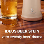Ideus Insulated Beer Stein, 24/34oz Stainless Steel Double Walled Beer Mug Giant Bar Drinkware Metal Beer Cup with Big Grip Handle (Pale Nude, 34 ounces (1,000ml)) - Image 5