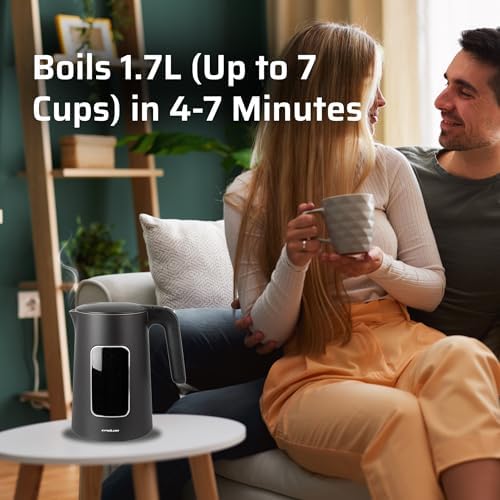 Epsilon LCD Electric Kettle 1100W - 1.7L Hot Water Tea Kettle with Digital Display, Temperature Control, Fast Boil, BPA-Free Electric Teapot with Auto Shut-Off & Boil Dry Protection - Image 6