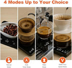 Mini Coffee Scale with Timer, 2kg/0.1g High Precision Scale for Espresso & Pour-Over, Portable Digital Kitchen Scale, 4 Modes & 3 Units, USB Charging, Tempered Glass Platform, Black - Image 5