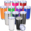 20oz Tumbler Stainless Steel Tumbler Coffee Tumbler with Lid Mix, 12P by AUWBON