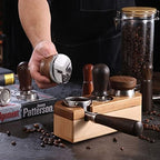 53mm Coffee Distributor, Espresso Distribution Tool, Adjustable Depth Espresso Tamper Leveler with Walnut Wood Handle Fits for 54mm Breville Barista Portafilter - Image 3