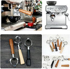 Espresso Machine Bottomless Portafilter Freely Disassembled Coffee Handle Bottomless Steel 54MM Portafilter Filter Basket Included (Color:A) (C) - Image 4