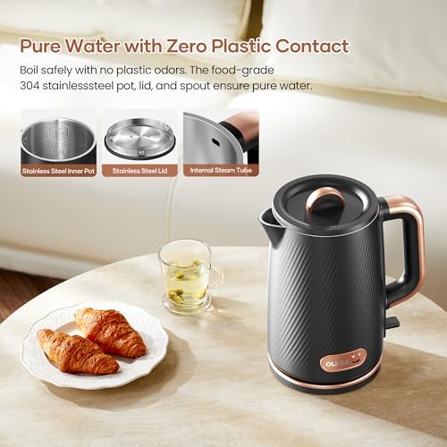 OLEGA Electric Kettle: 1200W Fast Boil Tea Kettles with Tea Infuser - Image 3