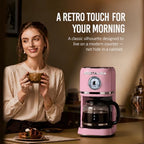 Nostalgia Classic Retro 10 Cup Coffee Maker, Pink - Image 6