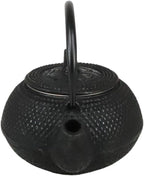 Ebros Gift Small Traditional Japanese Tetsubin Black Cast Iron Teapot Imperial Hobnail Design Tea Pot 9 fl oz Capacity Personal Size Asian Fusion And Housewarming Accent Decorative Teapots - Image 4