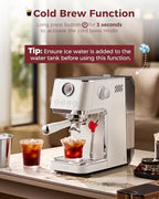 Tuni E2 Gen3 Espresso Machine with G1 Conical Burr Coffee Grinder, Noir - Image 4