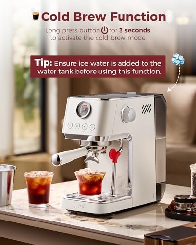 Tuni E2 Gen3 Espresso Machine with G1 Conical Burr Coffee Grinder, Noir - Image 4