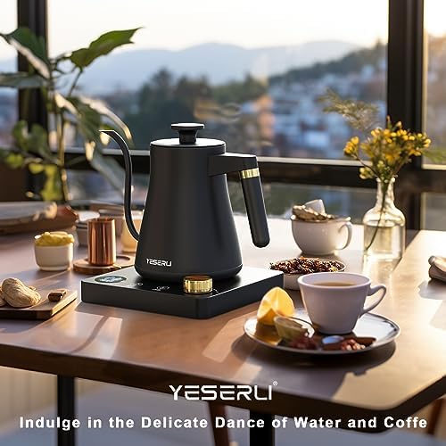 Ultimate Home Barista Bundle: 1200W Gooseneck Electric Kettle & 5-in-1 Milk Frother Set - Precision Pour Over Coffee Maker with ±1°F Temp Control plus Automatic Hot/Cold Foam Steamer for Latte - Image 6