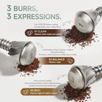 2026 STARESSO D9+ Flavor MATRIX Manual Coffee Grinder, Innovative Stainless Steel 3-Burrs with 0.008MM Adjustable Hand Grinder for Espresso/Pour Over - Image 2