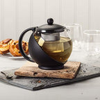 Kilo D07 4-Cup Glass Teapot with Stainless Steel Infuser 1400ml - Image 3