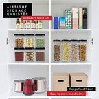 DWËLLZA KITCHEN Airtight Food Storage Containers with Lids – 4 Piece Set Air Tight Kitchen Storage Containers Clear Pantry Organization and Storage Set BPA-Free - Keeps your Food Fresh & Dry - Image 2